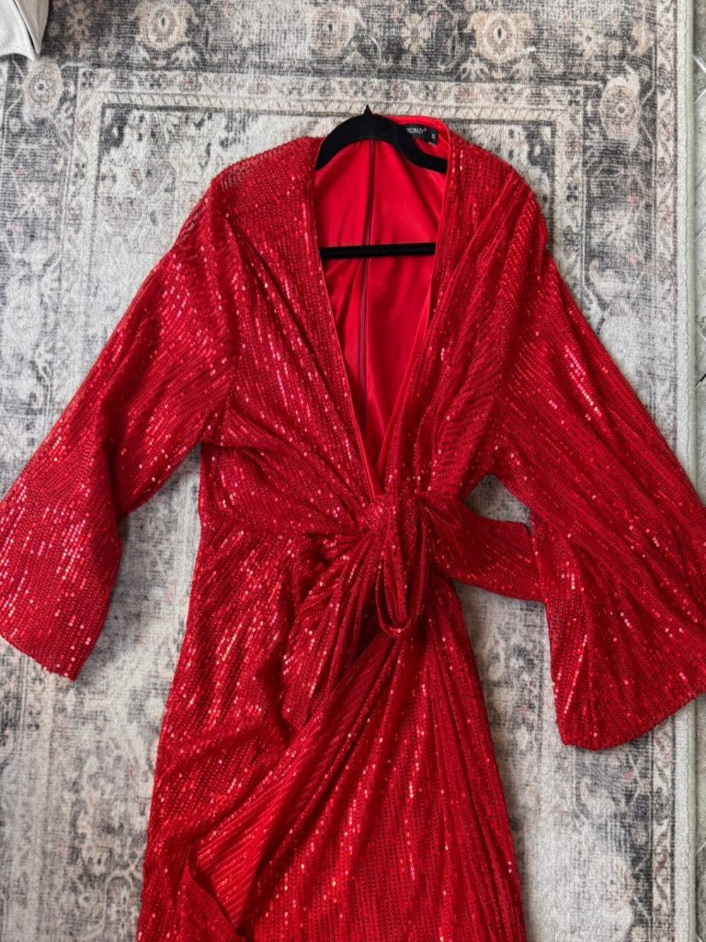 Red  Sparkly Jumpsuit